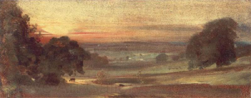 John Constable The Valley of the Stour at Sunset 31 October 1812 Norge oil painting art